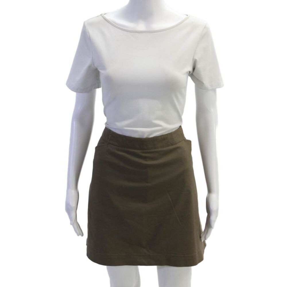 Nike Golf Womens Solid Four Pocket Mini Activewear Skort Taupe Size 14